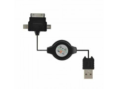 Cable USB rétractable pour iPhone, iPod, iPad, Samung, Htc