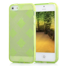 Coque DAMIER verte pour iPhone 5