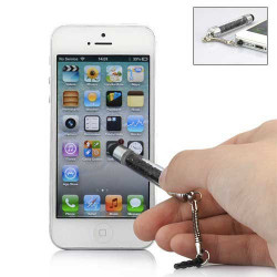  MINI Stylet DIAMOND noir pour telephones et MP3 tactiles .