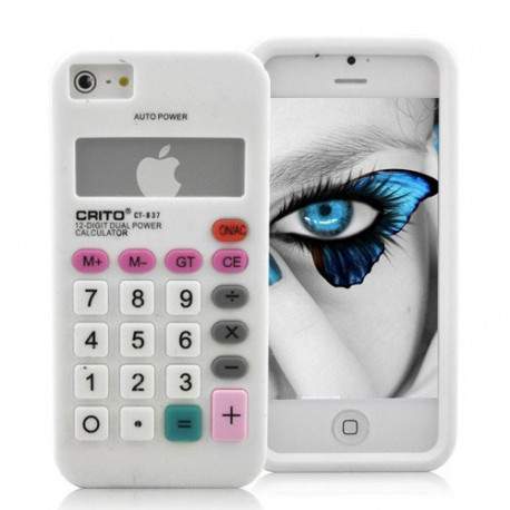 Coque CALCULATRICE blanche pour iPhone 5