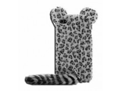 Coque PELUCHE grise pour iPhone 5