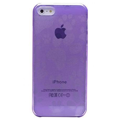 Coque DOG PAW mauve pour iPhone 5