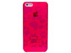 Coque DOG PAW rose pour iPhone 5