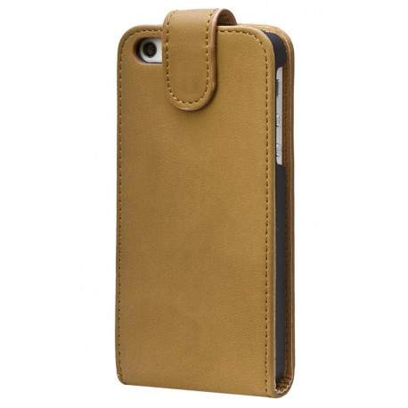 Etui cuir marron en daim pour Iphone 5