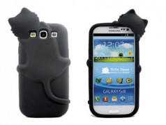 Coque CHAT 3D noire pour SAMSUNG GALAXY S3