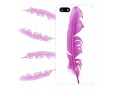 Coque PLUME ROSE pour iPhone 5