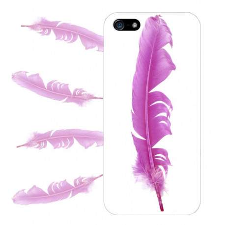 Coque PLUME ROSE pour iPhone 5