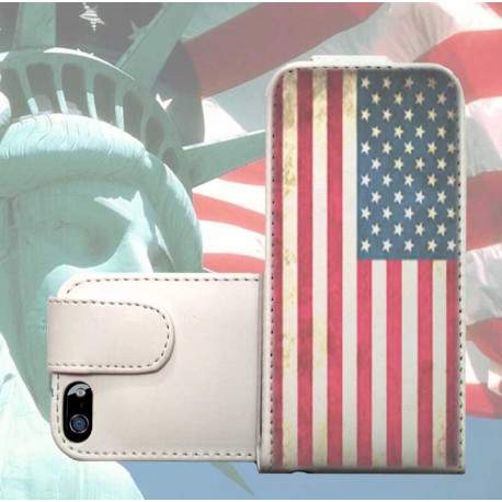 Etui cuir USA 2 pour iPhone 5