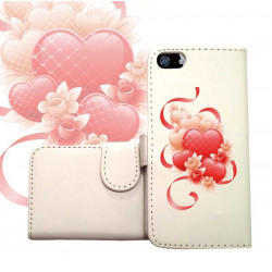 Etui cuir portefeuille RUBAN pour iPhone 5