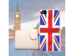 Etui cuir portefeuille UK pour iPhone 5