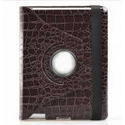 Etui CROCO en cuir 360 marron pour IPAD mini