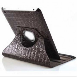 Etui CROCO en cuir 360 marron pour IPAD mini