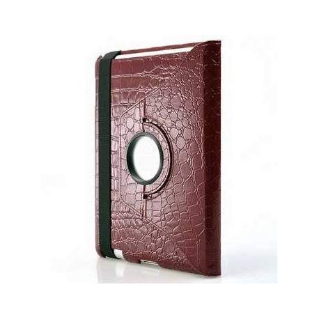 Etui CROCO en cuir 360 rouge pour IPAD mini