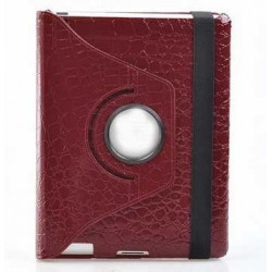 Etui CROCO en cuir 360 rouge pour IPAD mini