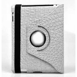 Etui CROCO en cuir 360 blanc pour IPAD mini