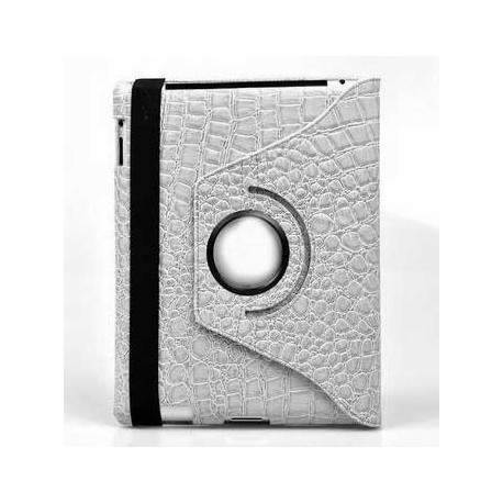 Etui CROCO en cuir 360 blanc pour IPAD mini