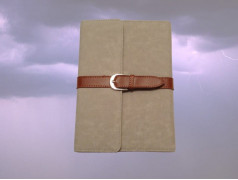 Etui cuir gris en DAIM pour IPAD mini