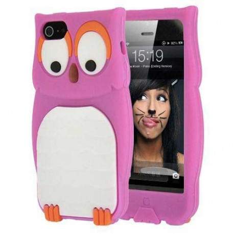 Coque HIBOU rose pour iPhone 5