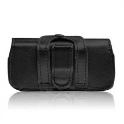 Etui CLIP en cuir noir de marque FORCEL pour Iphone 3, 4, 4S et 5