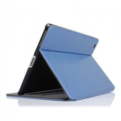 Etuis cuir grave bleu pour IPAD 2, 3 et 4