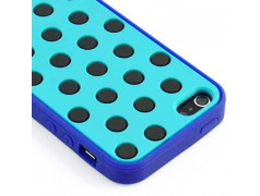 Coque POIS bleue et noire pour iPhone 5