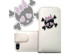 Etui cuir SKULL FUN 1 pour iPhone 5