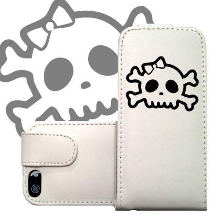 Etui cuir SKULL FUN 2 pour iPhone 5