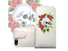 Etui cuir SKULL FUN 3 pour iPhone 5