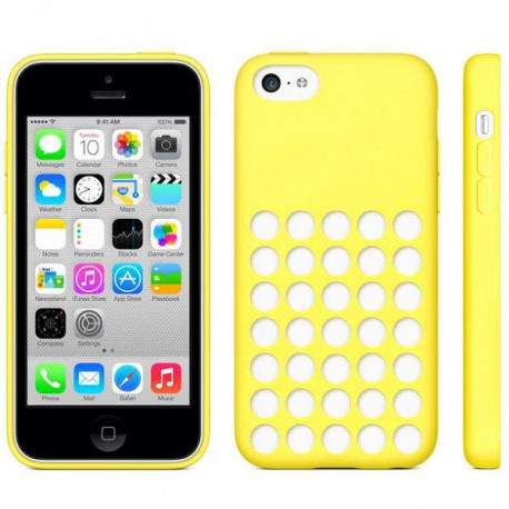 Coque PERFOREE jaune pour iPhone 5C