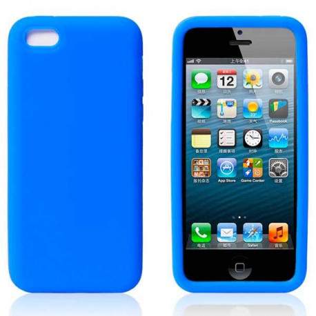 Coque silicone bleue pour iPhone 5C