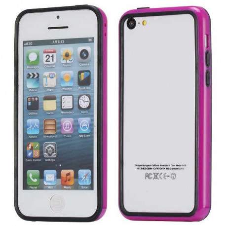 BUMPER LUXE noir et mauve pour iPhone 5C