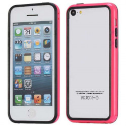 BUMPER LUXE noir et rose pour iPhone 5C