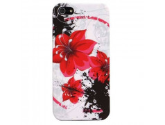 Coque FLOWER rouge pour iPhone 5