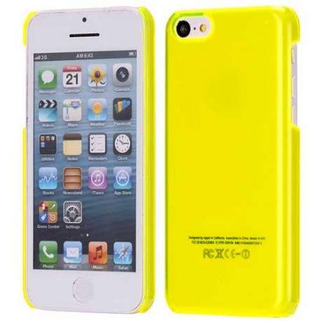 Coque FLUORESCENTE CRYSTAL jaune pour iPhone 5C