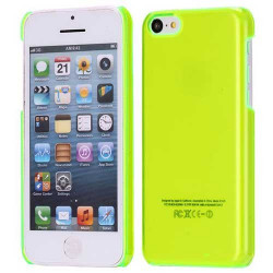 Coque FLUORESCENTE CRYSTAL verte pour iPhone 5C