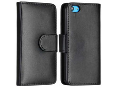 Etui cuir portefeuille noir pour iPhone 5C