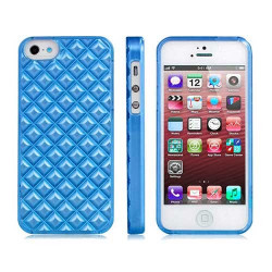 Coque NID D'ABEILLES bleue pour iPhone 5C