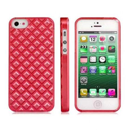 Coque NID D'ABEILLES rouge pour iPhone 5C