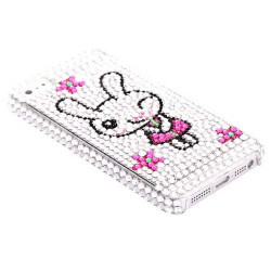 Coque BLING RABBIT 2 diamants pour iPhone 5 et 5S