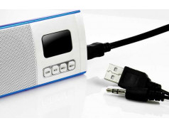 Haut parleurs digital portable stereo pour telephones ( bleu )