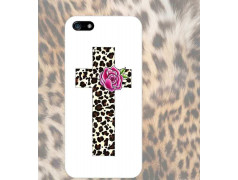 Coque CROIX LEOPARD 2 pour iPhone 5 et 5S