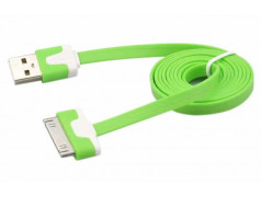 Câble USB LUXE vert et blanc pour Iphone, Ipad et Ipod .