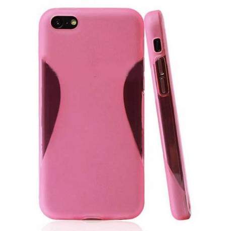 Coque CURVE rose pour iPhone 5C