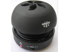 Mini haut-parleur portable hamburger noir pour ordinateur laptop MP3 MP4 iPod iPhone