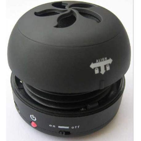 Mini haut-parleur portable hamburger noir pour ordinateur laptop MP3 MP4 iPod iPhone