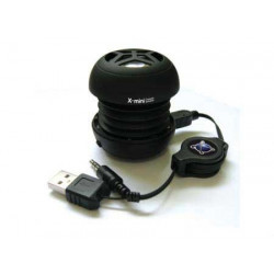 Mini haut-parleur portable hamburger noir pour ordinateur laptop MP3 MP4 iPod iPhone
