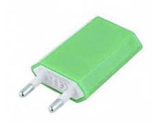 Mini chargeur vert secteur  220V pour téléphones, tablettes ou lecteurs MP3