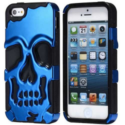 Coque DEATH MASK bleue pour iPhone 5 et 5S