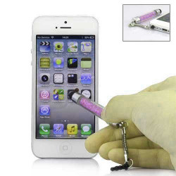  MINI Stylet DIAMOND rose pour telephones et MP3 tactiles .