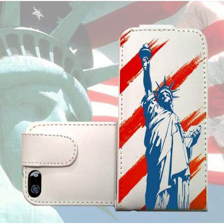 Etui cuir LIBERTY pour iPhone 5 et 5S